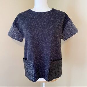 Banana Republic Sequin Pocket Herringbone Top - S